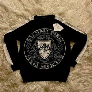 100% authentic Balmain thin summer sweater crest Logo 😎🔥